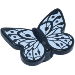 Butterfly with Stud Holder with White Wings Pattern