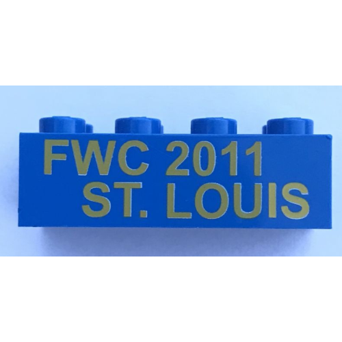 Деталь LEGO 3001pb155 Brick 2 x 4 with 'FWC 2011 ST. LOUIS' Pattern
