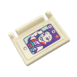 Minifigure, Utensil Book Cover with Tablet Computer Screen, Dark Purple Minifigure with Red and Dark Turquoise Paint Splotches Pattern (Sticker) - Set 41716 Minifigure, Utensil Book Cover with Tablet Computer Screen, Dark Purple Minifigure with Red and Dark Turquoise Paint Splotches Pattern (Sticker) - Set 41716