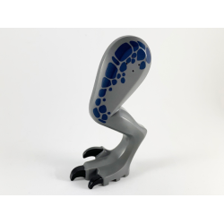 Dinosaur Leg Large (Rear) Indoraptor / Baryonyx / Therizinosaurus Left with Pin, Black Claws with Dark Blue Spots Pattern