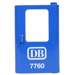 Door 1 x 4 x 5 Train Right, Thin Support at Bottom with White 'DB 7760' Pattern (Sticker) - Set 7760 Door 1 x 4 x 5 Train Right, Thin Support at Bottom with White 'DB 7760' Pattern (Sticker) - Set 7760