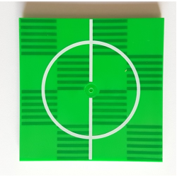 Tile 6 x 6 with Bottom Tubes with Soccer (Football) Pitch Center Circle Pattern