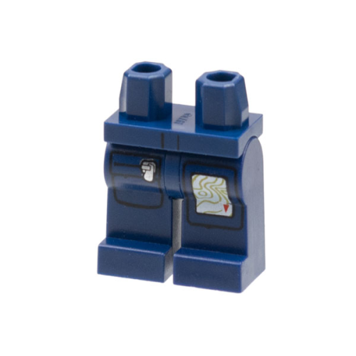 Деталь LEGO 970c00pb0126 Hips and Legs with Topographical Map and Zippered Pocket Pattern