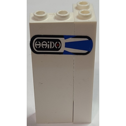 Stickered Assembly 3 x 2 x 5 with Stylized 'HAiDO' Pattern Model Left Side (Sticker) - Set 8681 - 2 Brick 1 x 2 x 5
