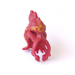 Minifigure, Headgear Head Cover, Squid with Yellow Pattern Minifigure, Headgear Head Cover, Squid with Yellow Pattern