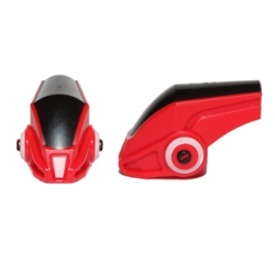 Minifigure, Head, Modified Galaxy Squad Robot, Elongated with Black Top Pattern Minifigure, Head, Modified Galaxy Squad Robot, Elongated with Black Top Pattern