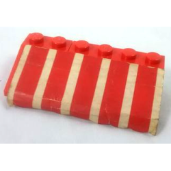 Stickered Assembly 6 x 3 x 1 with Red and White Stripes Awning Pattern (Sticker) - Set 1589-1 - 1 Slope 33 3 x 4, 1 Slope 33 3 x 2 Stickered Assembly 6 x 3 x 1 with Red and White Stripes Awning Pattern (Sticker) - Set 1589-1 - 1 Slope 33 3 x 4, 1 Slope 33 3 x 2