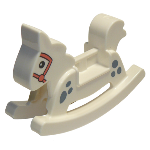 Деталь LEGO 65108pb02 Duplo Rocking Horse with Spots and Bridle Pattern