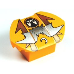 Brick, Modified 2 x 2 No Studs, Sloped with Flared Wings with Ghost Pattern Brick, Modified 2 x 2 No Studs, Sloped with Flared Wings with Ghost Pattern