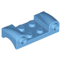 Vehicle, Mudguard 2 x 4 with Headlights and Curved Fenders - Medium Blue