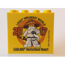 Brick 2 x 4 x 3 with LEGO NINJAGO WORLD 2017 Legoland Deutschland Resort Pattern Brick 2 x 4 x 3 with LEGO NINJAGO WORLD 2017 Legoland Deutschland Resort Pattern