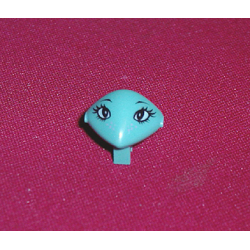 Minifigure, Head, Modified Martian with Clip with Eyelashes Pattern