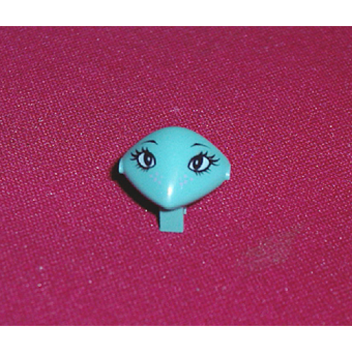 Деталь LEGO x117px8 Minifigure, Head, Modified Martian with Clip with Eyelashes Pattern