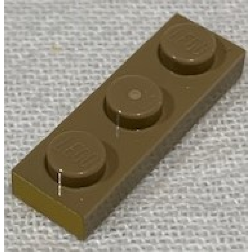 Деталь LEGO 3623pb021 Plate 1 x 3 with Gold Pattern on Short Edge