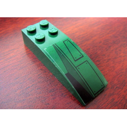 Slope, Curved 6 x 2 with Black Geometric Pattern Model Left Side (Sticker) - Set 7754 Slope, Curved 6 x 2 with Black Geometric Pattern Model Left Side (Sticker) - Set 7754