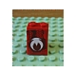 Slope 65 2 x 2 x 2 with Bottom Tube with White Exo-Force Bird Logo Pattern (Sticker) - Set 8111 Slope 65 2 x 2 x 2 with Bottom Tube with White Exo-Force Bird Logo Pattern (Sticker) - Set 8111