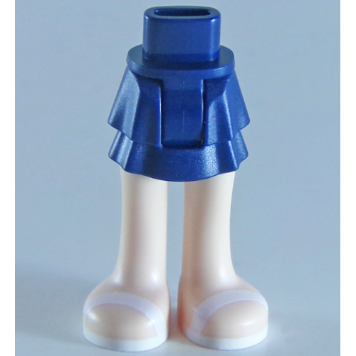 Деталь LEGO 92250c00pb18 Mini Doll Hips and Skirt Layered, Light Nougat Legs and White Sandals Pattern - Thick Hinge