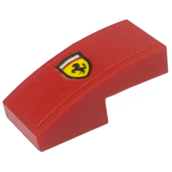 Slope, Curved 2 x 1 x 2/3 with Ferrari Logo Pattern Model Right Side (Sticker) - Set 76914 Slope, Curved 2 x 1 x 2/3 with Ferrari Logo Pattern Model Right Side (Sticker) - Set 76914