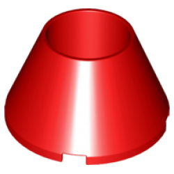 Cone 4 x 4 x 2 Hollow No Studs - Red