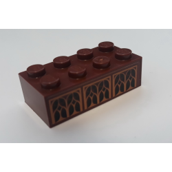 Brick 2 x 4 with 6 Arched Windows Pattern (Sticker) - Set 75948
