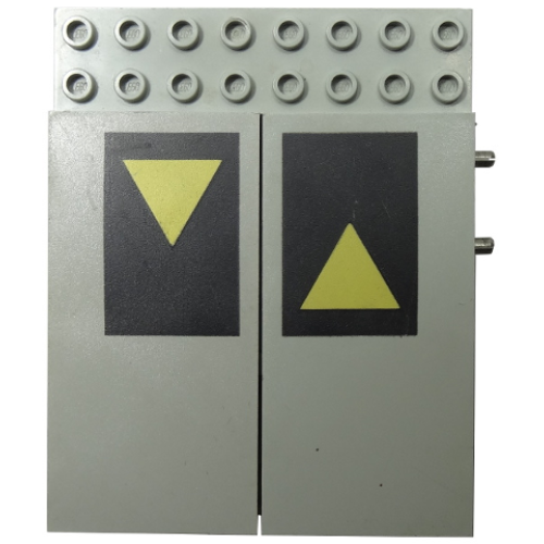 Деталь LEGO 4707pb03 Electric, Train 12V Remote Control 8 x 10 with Decoupler Pattern