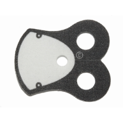 Minifigure Armor Pauldron Cloth with Black Neck and 2 Black Circles Pattern, Thick Border