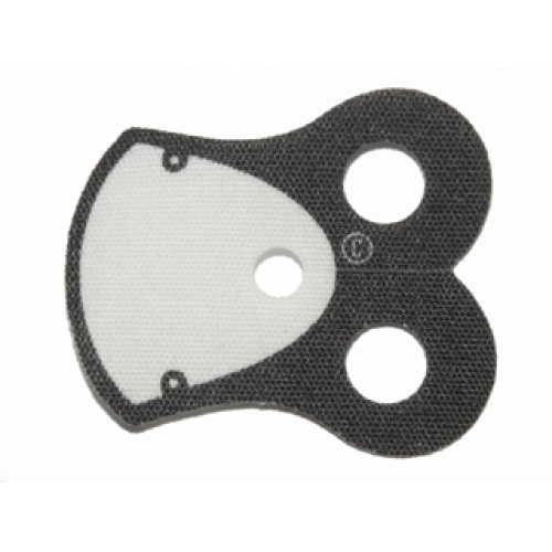 Деталь LEGO 48431pb05 Minifigure Armor Pauldron Cloth with Black Neck and 2 Black Circles Pattern, Thick Border