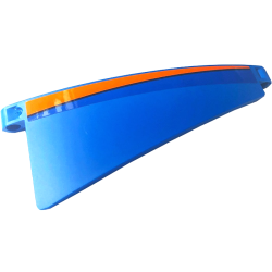 Technic, Panel Curved #51 5 x 13 Tapered Right with Black and Orange Stripe Pattern (Sticker) - Set 42141