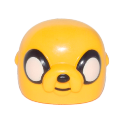Minifigure, Head, Modified Dog with Jake the Dog Pattern