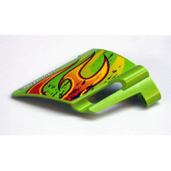 Technic, Panel Fairing #23 Large Short, Small Hole, Side B with 'XRFUEL' and Flames Pattern (Sticker) - Set 8141