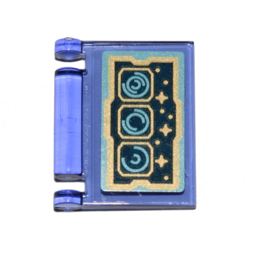 Деталь LEGO 24093pb021 Minifigure, Utensil Book Cover with Control Panel Pattern (Sticker) - Set 70838