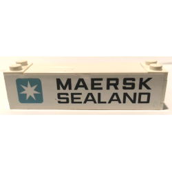 Stickered Assembly 8 x 2 x 1 2/3 with Maersk Sealand Logo Pattern on Both Sides (Stickers) - Sets 10152-1 / 10152-2 - 1 Brick 2 x 8, 2 Plate 1 x 2, 1 Plate 2 x 8, 2 Tile 1 x 6 Stickered Assembly 8 x 2 x 1 2/3 with Maersk Sealand Logo Pattern on Both Sides (Stickers) - Sets 10152-1 / 10152-2 - 1 Brick 2 x 8, 2 Plate 1 x 2, 1 Plate 2 x 8, 2 Tile 1 x 6