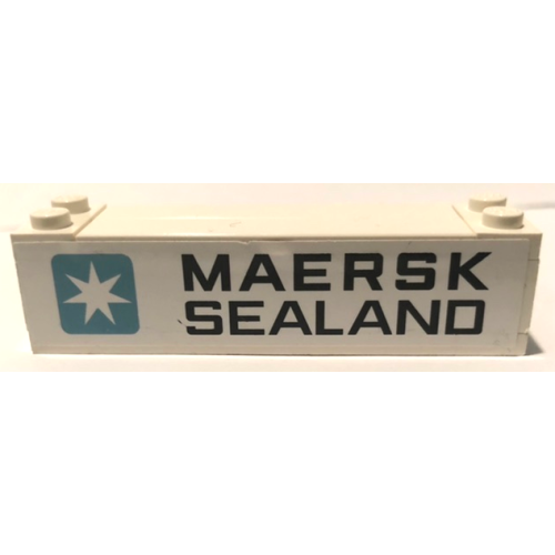 Деталь LEGO BA306pb02 Stickered Assembly 8 x 2 x 1 2/3 with Maersk Sealand Logo Pattern on Both Sides (Stickers) - Sets 10152-1 / 10152-2 - 1 Brick 2 x 8, 2 Plate 1 x 2, 1 Plate 2 x 8, 2 Tile 1 x 6
