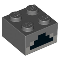 Brick 2 x 2 with Pixelated Black Coal and Light Bluish Gray Ash Pattern (Minecraft Furnace) Brick 2 x 2 with Pixelated Black Coal and Light Bluish Gray Ash Pattern (Minecraft Furnace)