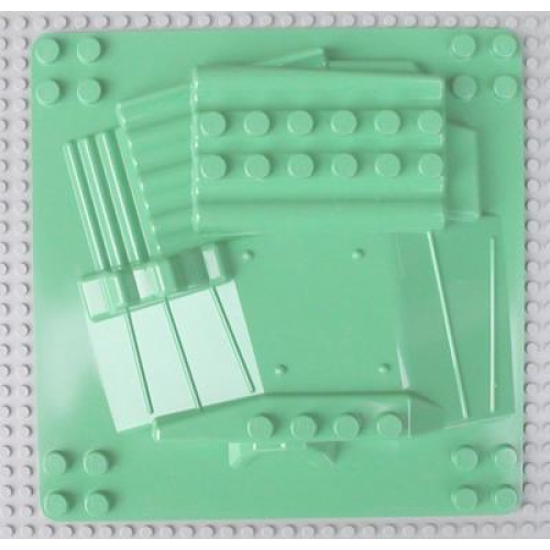 Деталь LEGO 44513 Duplo, Baseplate Raised 12 x 12 with 4 Studs in Each Corner