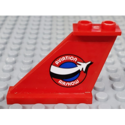 Tail 4 x 1 x 3 with 'AVIATION AIRSHOW' Pattern Model Left Side (Sticker) - Set 60103 Tail 4 x 1 x 3 with 'AVIATION AIRSHOW' Pattern Model Left Side (Sticker) - Set 60103
