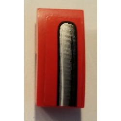 Slope, Curved 2 x 1 x 2/3 with Silver and Black Bumper Pattern Model Right Side (Sticker) - Set 75894 Slope, Curved 2 x 1 x 2/3 with Silver and Black Bumper Pattern Model Right Side (Sticker) - Set 75894