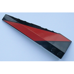 Wedge 10 x 3 Right with Red Stripe Pattern