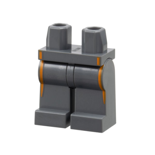 Деталь LEGO 970c00pb1616 Hips and Legs with Orange Stripes Pattern