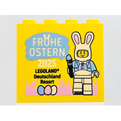 Brick 2 x 4 x 3 with FROHE OSTERN 2025 LEGOLAND Deutschland Resort Pattern