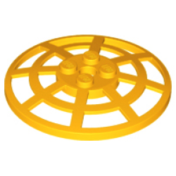 Dish 6 x 6 Inverted (Radar) Webbed - Type 2 (Underside Attachment Positions at 90 degrees) - Bright Light Orange Dish 6 x 6 Inverted (Radar) Webbed - Type 2 (Underside Attachment Positions at 90 degrees) - Bright Light Orange