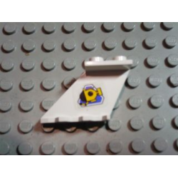 Tail 4 x 2 x 2 with Yellow Submarine on Blue Triangle Pattern on Left Side (Sticker) - Set 6441