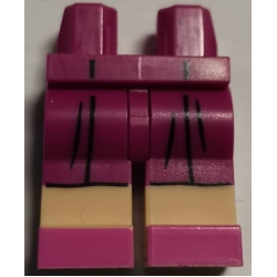 Hips and Legs with Pleated Dress, Light Nougat Legs and Dark Pink Shoes Pattern Hips and Legs with Pleated Dress, Light Nougat Legs and Dark Pink Shoes Pattern