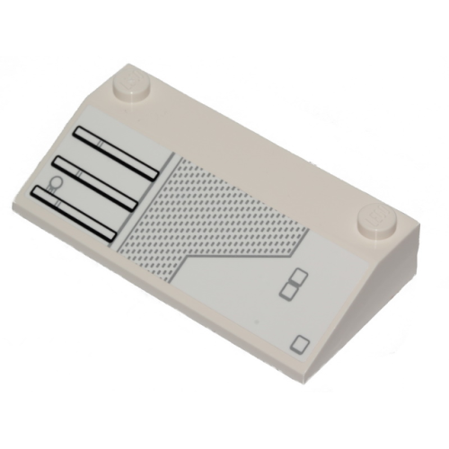 Деталь LEGO 58181pb14R Slope 33 3 x 6 without Inner Walls with SW X-wing Hull Plates Pattern Model Right Side (Sticker) - Set 75301