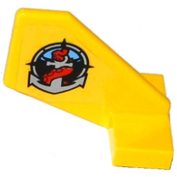 Tail Shuttle, Small with Deep Sea Logo with Silver Anchor and Red Tentacle Pattern on Right Side (Sticker) - Set 60092