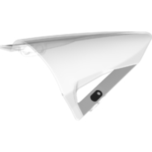 Деталь LEGO 75544pb01 Windscreen 11 x 11 Curved Motorcycle with Pin Holes with White Stripes Pattern