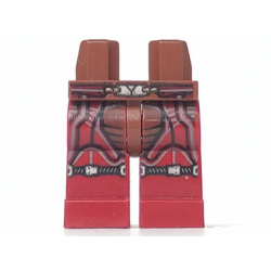 Hips and Dark Red Legs with Dark Red Belt with Silver Buckle, Black and Gray Lines and Knee Straps Pattern Hips and Dark Red Legs with Dark Red Belt with Silver Buckle, Black and Gray Lines and Knee Straps Pattern
