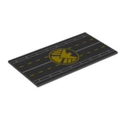 Tile 8 x 16 with Bottom Tubes, Textured Surface with Runway and SHIELD Logo Pattern Tile 8 x 16 with Bottom Tubes, Textured Surface with Runway and SHIELD Logo Pattern