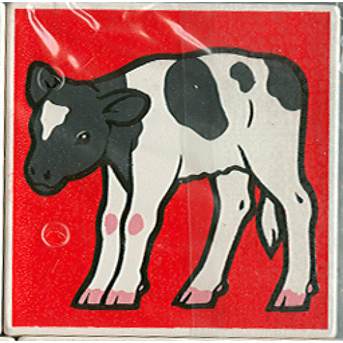 Деталь LEGO 2756pb066 Duplo, Tile 2 x 2 x 1 with Cow Mosaic Picture 12 Pattern