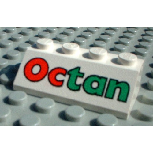 Деталь LEGO 3037px10 Slope 45 2 x 4 with Octan Pattern